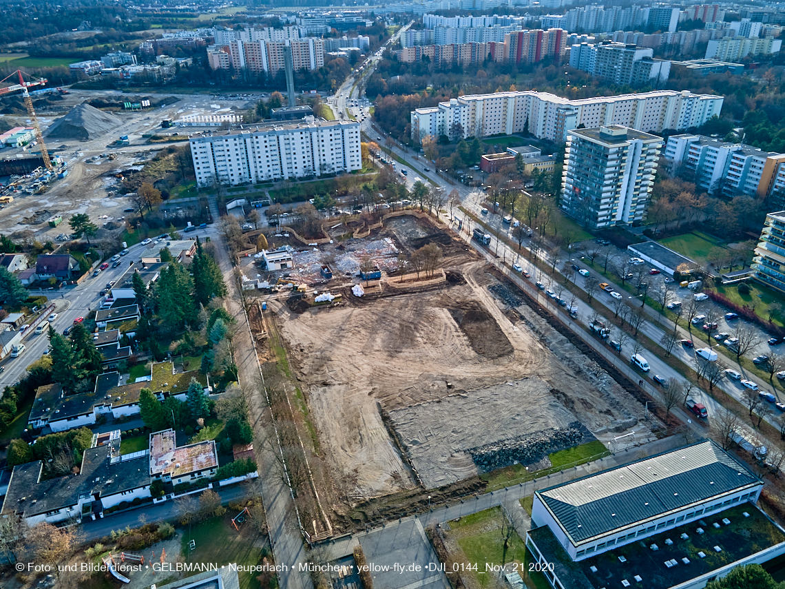 21.11.2020 - Bauplatz der Grundschule in Neuperlach in München